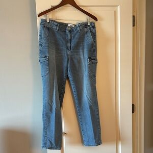 PAIGE Light Blue cargo jeans!  Like new!